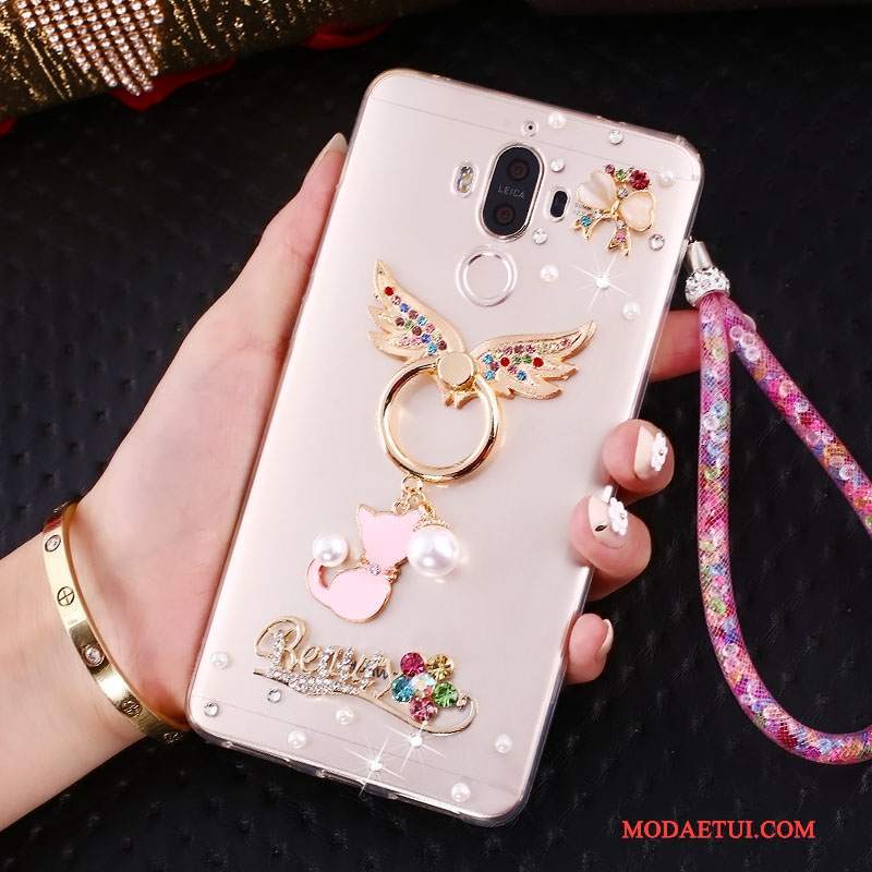 Futerał Huawei Mate 10 Pro Kreatywne Ring Złoto, Etui Huawei Mate 10 Pro Rhinestone