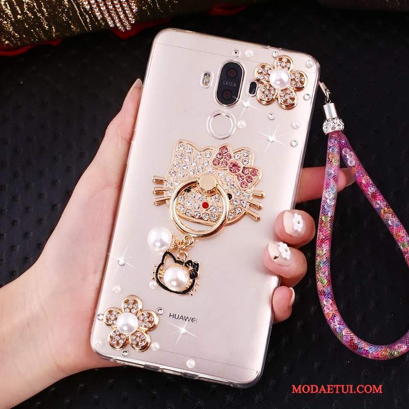 Futerał Huawei Mate 10 Pro Kreatywne Ring Złoto, Etui Huawei Mate 10 Pro Rhinestone