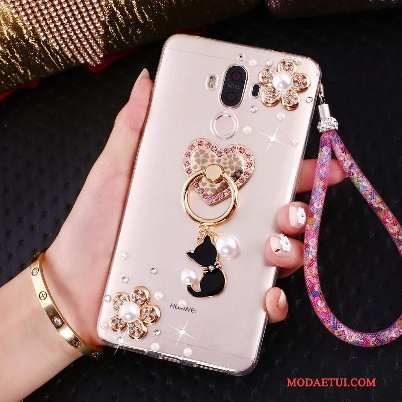 Futerał Huawei Mate 10 Pro Kreatywne Ring Złoto, Etui Huawei Mate 10 Pro Rhinestone