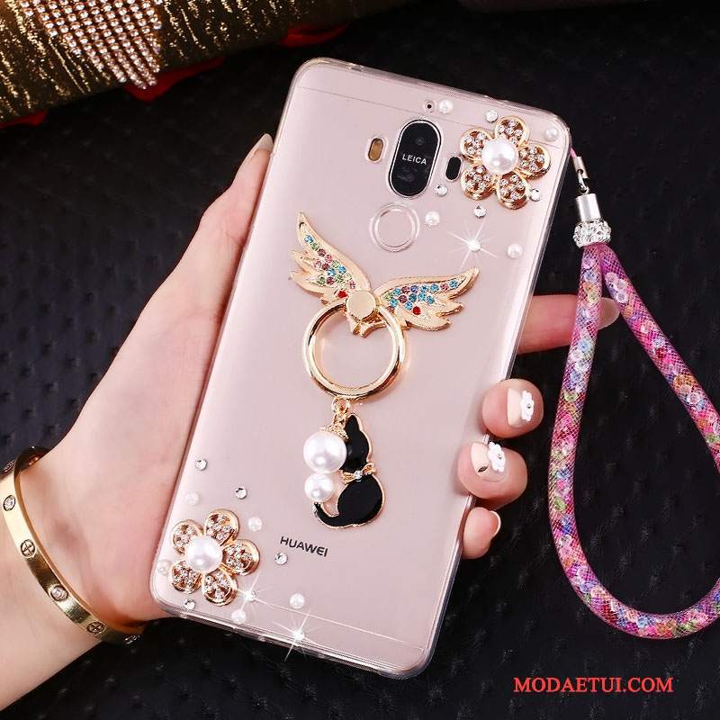 Futerał Huawei Mate 10 Pro Kreatywne Ring Złoto, Etui Huawei Mate 10 Pro Rhinestone