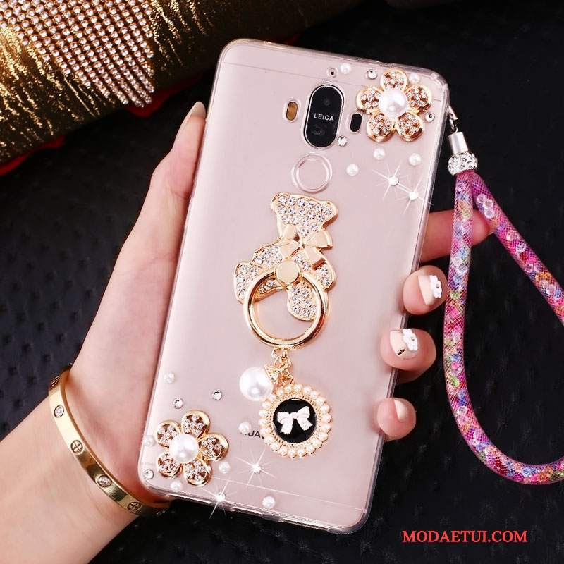 Futerał Huawei Mate 10 Pro Kreatywne Ring Złoto, Etui Huawei Mate 10 Pro Rhinestone