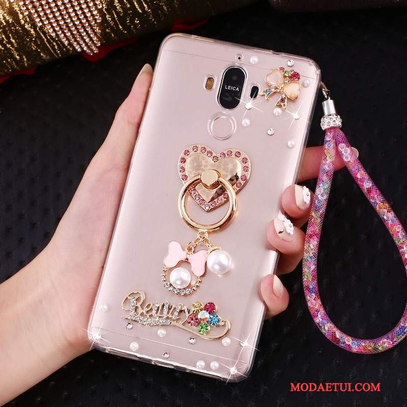 Futerał Huawei Mate 10 Pro Kreatywne Ring Złoto, Etui Huawei Mate 10 Pro Rhinestone