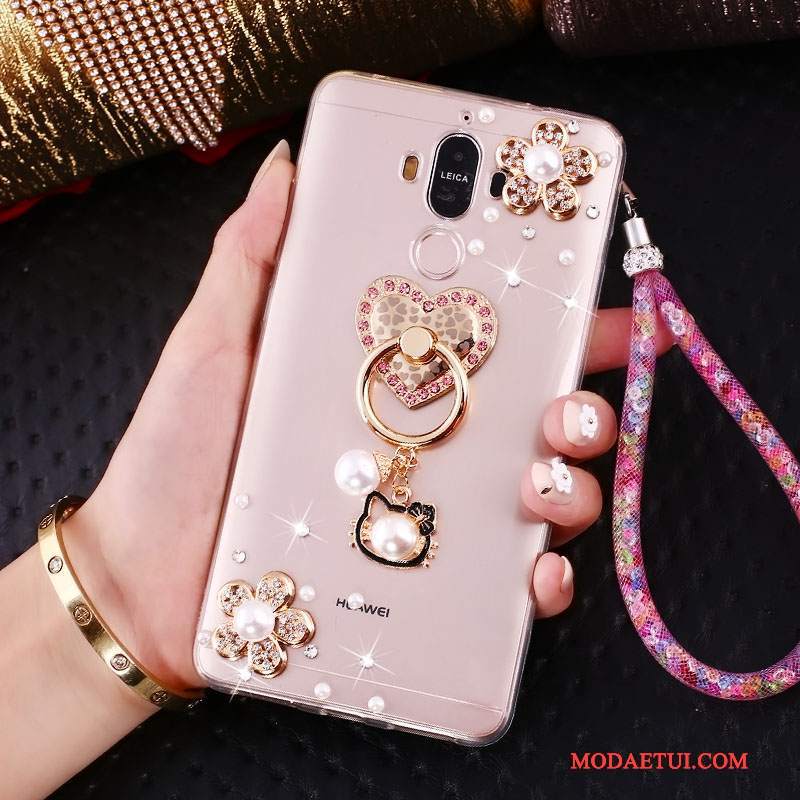 Futerał Huawei Mate 10 Pro Ochraniacz Różowe Anti-fall, Etui Huawei Mate 10 Pro Rhinestone Wiszące Ozdobyna Telefon