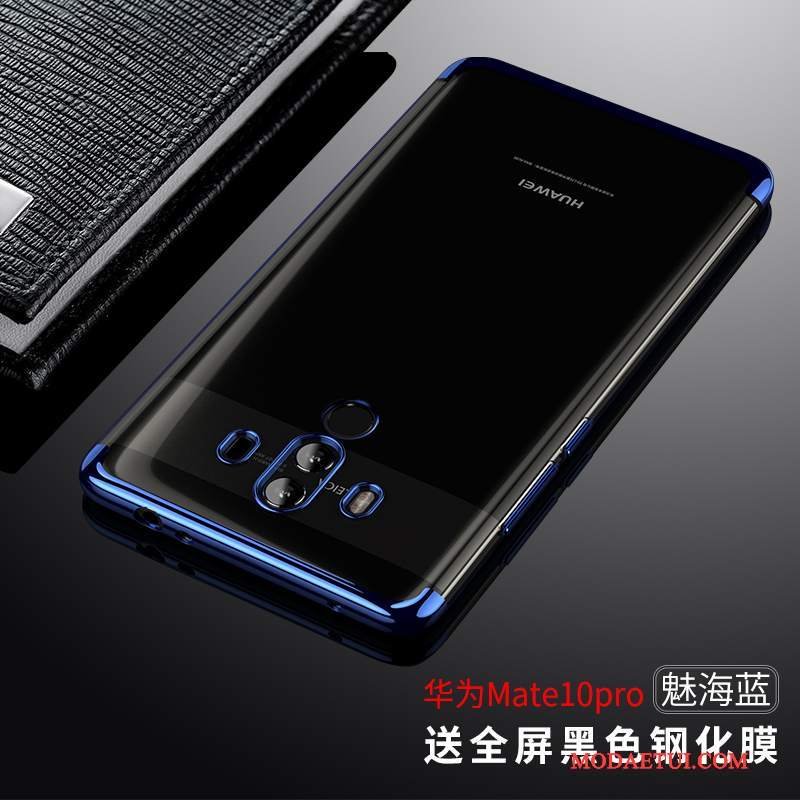 Futerał Huawei Mate 10 Pro Silikonowe Modna Marka Niebieski, Etui Huawei Mate 10 Pro Miękki Poszyciena Telefon