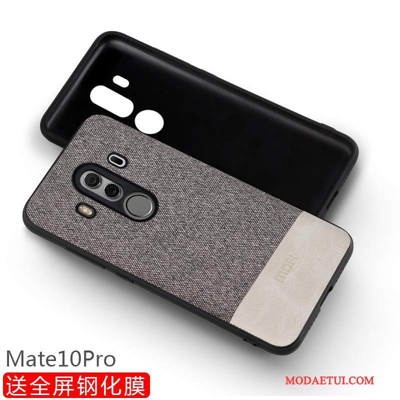Futerał Huawei Mate 10 Pro Silikonowe Nubuku Anti-fall, Etui Huawei Mate 10 Pro Kreatywne Czarnyna Telefon