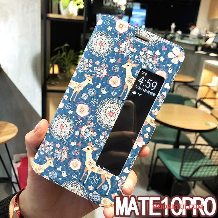 Futerał Huawei Mate 10 Pro Skóra Biały Tendencja, Etui Huawei Mate 10 Pro Pokrowce Spoczynek Akcesoria