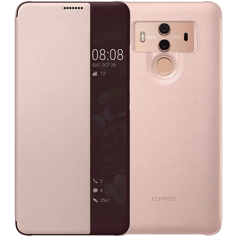 Futerał Huawei Mate 10 Pro Skóra Szary Windows, Etui Huawei Mate 10 Pro Ochraniacz