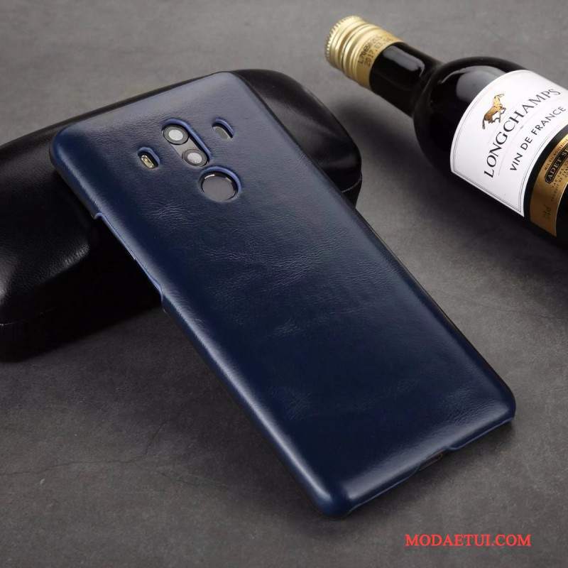 Futerał Huawei Mate 10 Pro Vintage Na Telefon Bydło, Etui Huawei Mate 10 Pro Skóra Czarny Nubuku