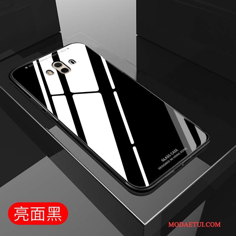 Futerał Huawei Mate 10 Silikonowe Trudno Szkło, Etui Huawei Mate 10 Torby Na Telefon Biały