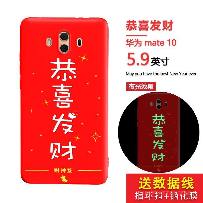 Futerał Huawei Mate 10 Torby Osobowość Anti-fall, Etui Huawei Mate 10 Silikonowe Czerwonyna Telefon