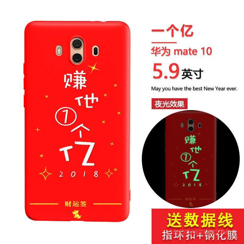 Futerał Huawei Mate 10 Torby Osobowość Anti-fall, Etui Huawei Mate 10 Silikonowe Czerwonyna Telefon