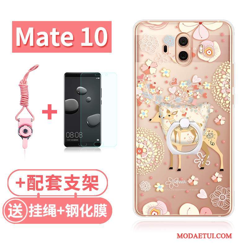 Futerał Huawei Mate 10 Torby Różowe Królik, Etui Huawei Mate 10 Miękki Kotekna Telefon