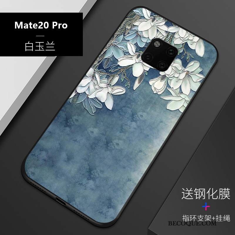 Futerał Huawei Mate 20 Pro Relief Dostosowanena Telefon, Etui Huawei Mate 20 Pro Torby Niebieski Cienka