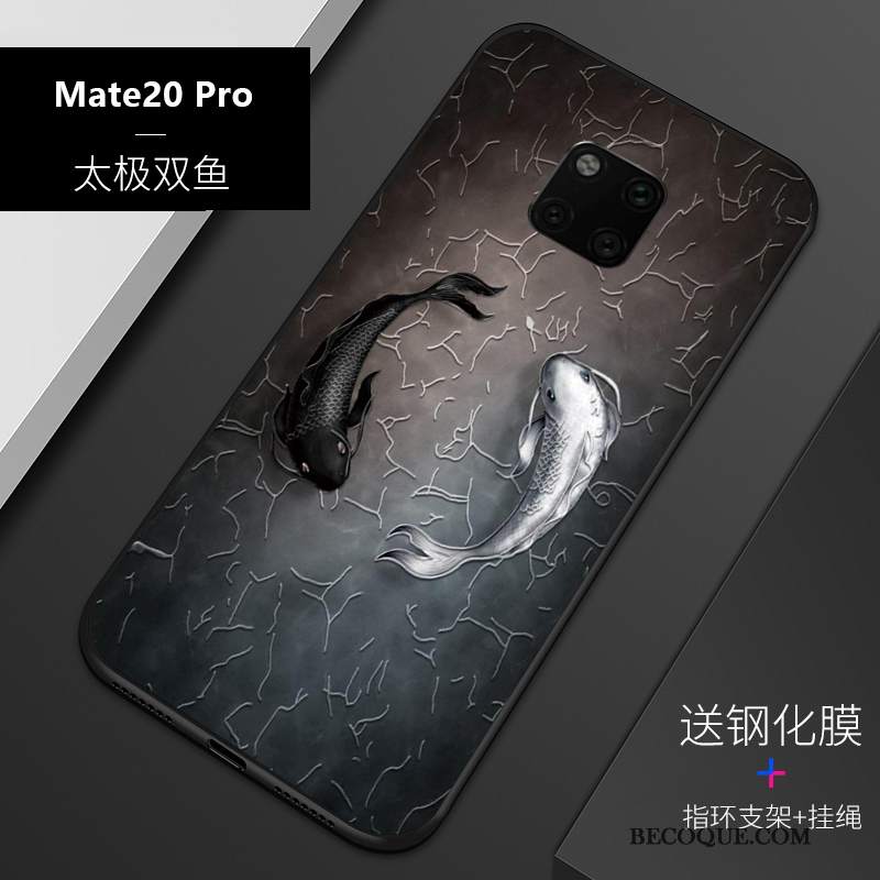 Futerał Huawei Mate 20 Pro Relief Dostosowanena Telefon, Etui Huawei Mate 20 Pro Torby Niebieski Cienka