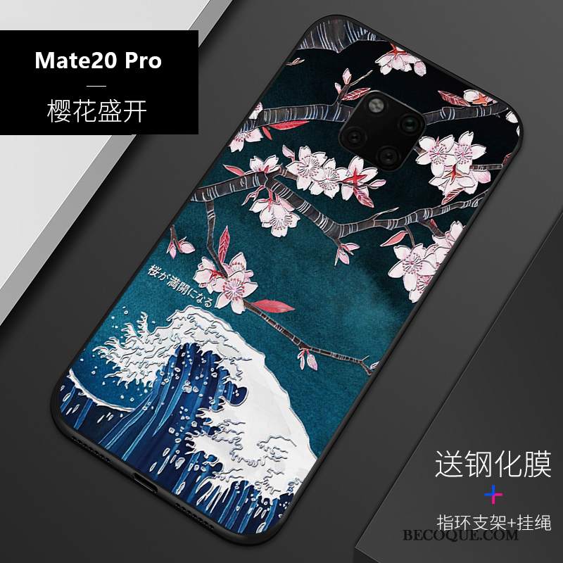 Futerał Huawei Mate 20 Pro Relief Dostosowanena Telefon, Etui Huawei Mate 20 Pro Torby Niebieski Cienka