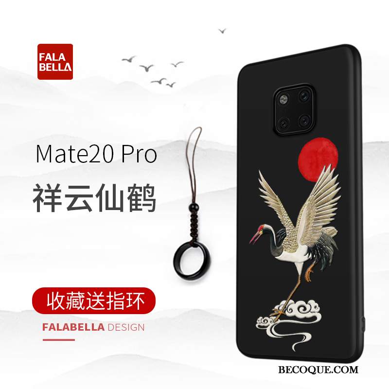 Futerał Huawei Mate 20 Pro Torby Na Telefon Czarny, Etui Huawei Mate 20 Pro Kreatywne Modna Marka Anti-fall