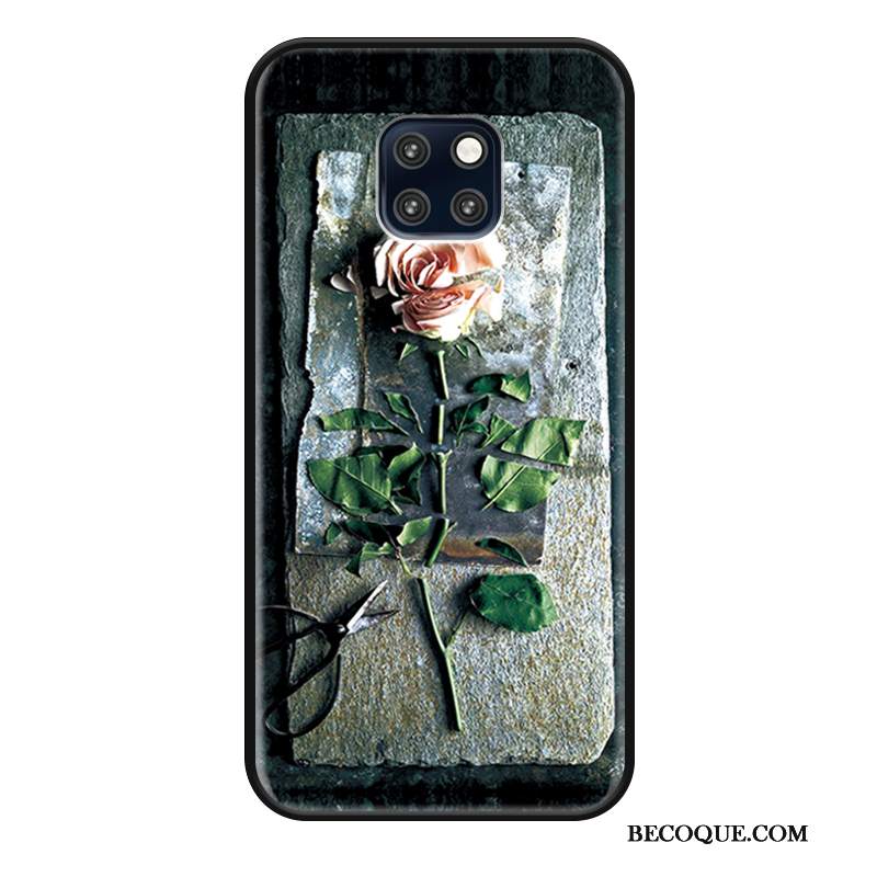 Futerał Huawei Mate 20 Rs Moda Wiszące Ozdobyna Telefon, Etui Huawei Mate 20 Rs Ochraniacz Kwiaty Czarny