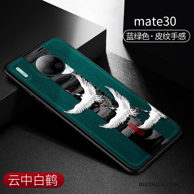 Futerał Huawei Mate 30 Skóra Crane Tendencja, Etui Huawei Mate 30 Torby Lekki I Cienki Wiatr