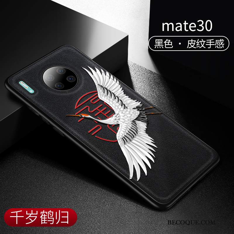 Futerał Huawei Mate 30 Skóra Crane Tendencja, Etui Huawei Mate 30 Torby Lekki I Cienki Wiatr