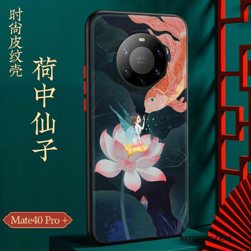 Futerał Huawei Mate 40 Pro+ Kreatywne Osobowość Modna Marka, Etui Huawei Mate 40 Pro+ Silikonowe Zielony Wysoki Koniec