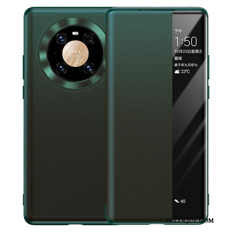 Futerał Huawei Mate 40 Skóra Zielonyna Telefon, Etui Huawei Mate 40 Ochraniacz