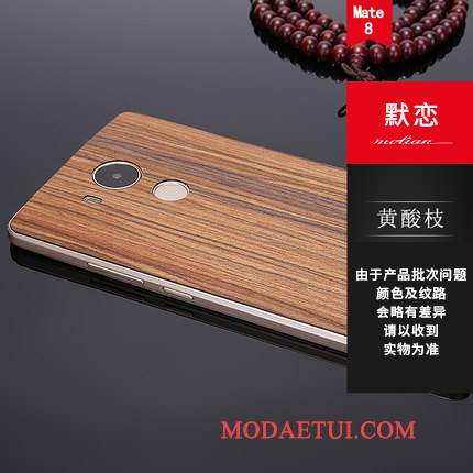 Futerał Huawei Mate 8 Litego Drewna Cienkiena Telefon, Etui Huawei Mate 8 Metal Tylna Pokrywa Granica