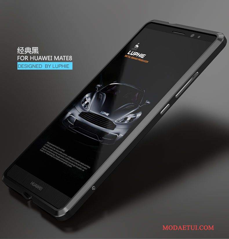 Futerał Huawei Mate 8 Metal Jasny Złoto, Etui Huawei Mate 8 Ochraniacz Granicana Telefon