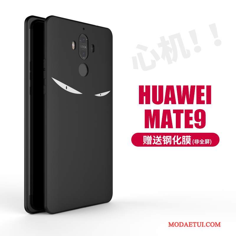 Futerał Huawei Mate 9 Kreatywne Tendencja Czarny, Etui Huawei Mate 9 Miękki Anti-fall Duży