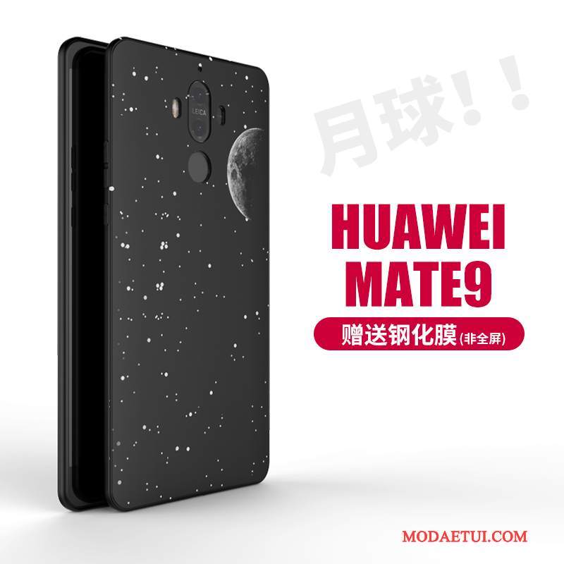 Futerał Huawei Mate 9 Kreatywne Tendencja Czarny, Etui Huawei Mate 9 Miękki Anti-fall Duży