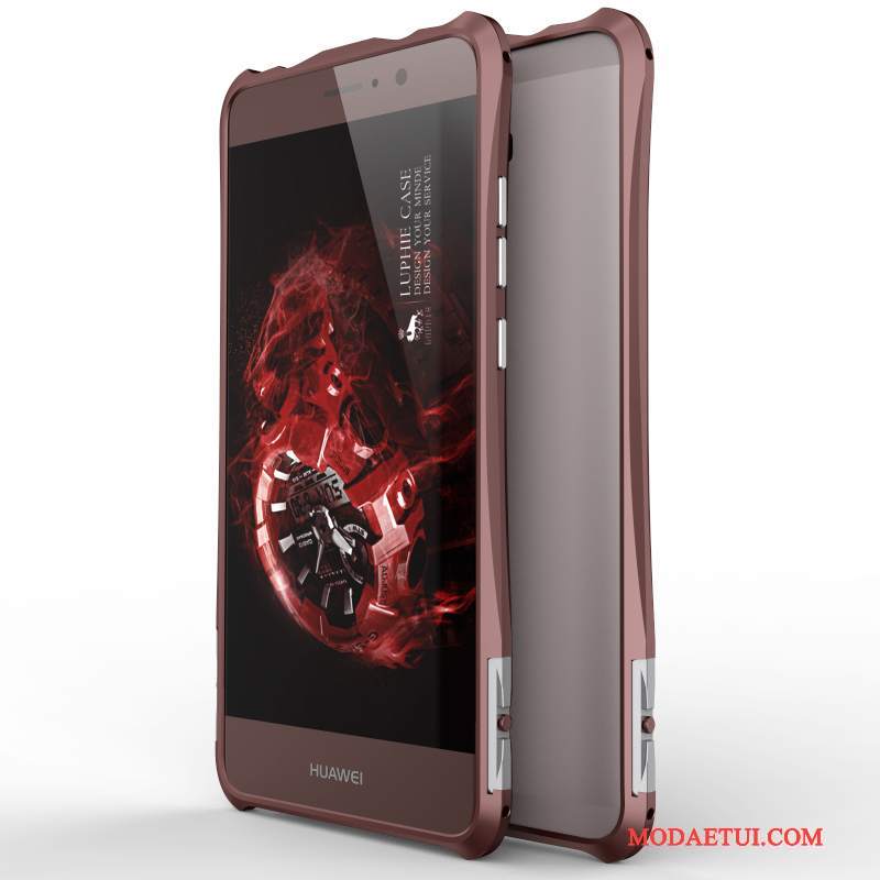Futerał Huawei Mate 9 Metal Czerwonyna Telefon, Etui Huawei Mate 9 Ochraniacz Granica