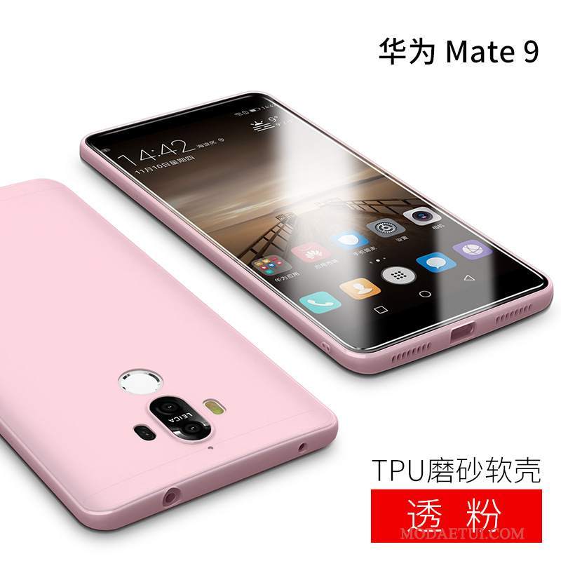 Futerał Huawei Mate 9 Miękki Nubuku Cienkie, Etui Huawei Mate 9 Torby Na Telefon Biały