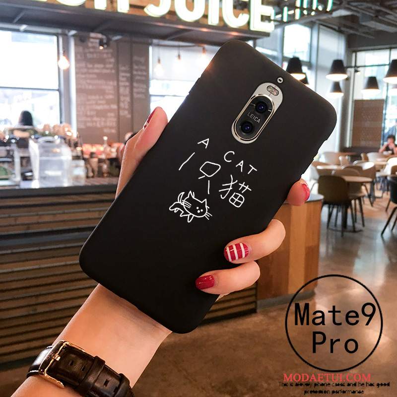 Futerał Huawei Mate 9 Pro Miękki Na Telefon Tendencja, Etui Huawei Mate 9 Pro Ochraniacz Czarny Biały