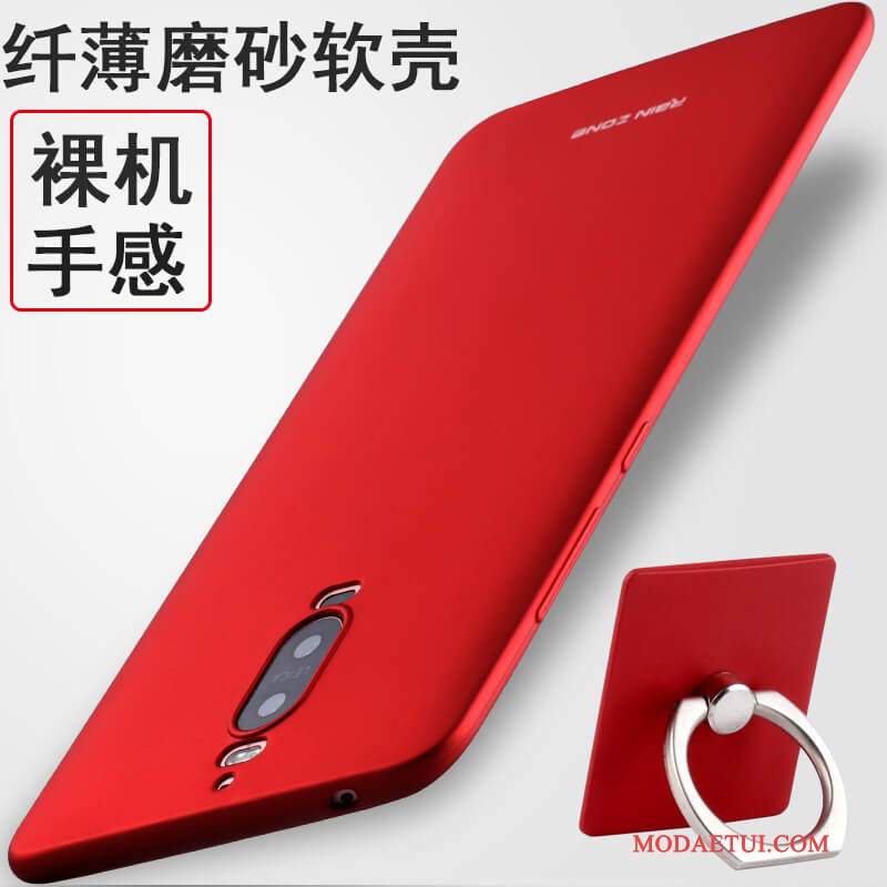 Futerał Huawei Mate 9 Pro Silikonowe Ringna Telefon, Etui Huawei Mate 9 Pro Miękki Czerwony