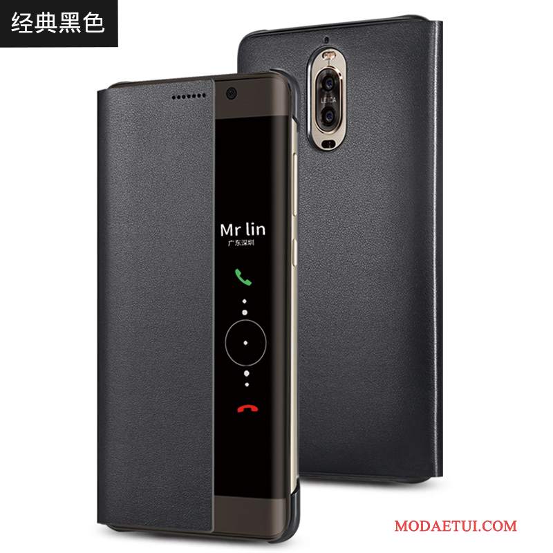 Futerał Huawei Mate 9 Pro Skóra Na Telefon Biznes, Etui Huawei Mate 9 Pro Pokrowce Anti-fall Złoto