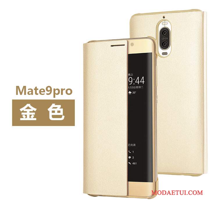 Futerał Huawei Mate 9 Pro Skóra Złotona Telefon, Etui Huawei Mate 9 Pro Pokrowce