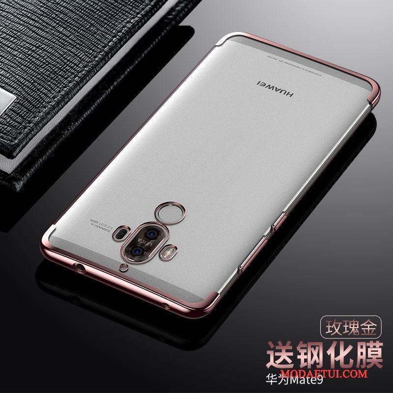 Futerał Huawei Mate 9 Rhinestone Quicksand Przezroczysty, Etui Huawei Mate 9 Silikonowe Cienkie Purpurowy