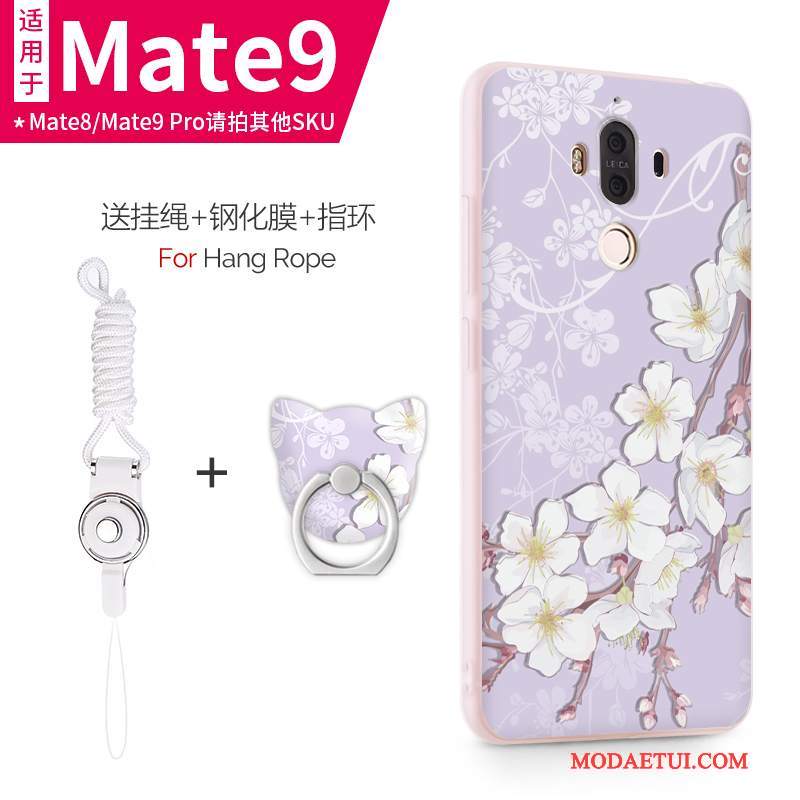 Futerał Huawei Mate 9 Silikonowe Anti-fall Purpurowy, Etui Huawei Mate 9 Torby Jasnyna Telefon