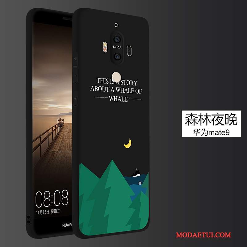 Futerał Huawei Mate 9 Silikonowe Czarny Anti-fall, Etui Huawei Mate 9 Miękki Osobowośćna Telefon