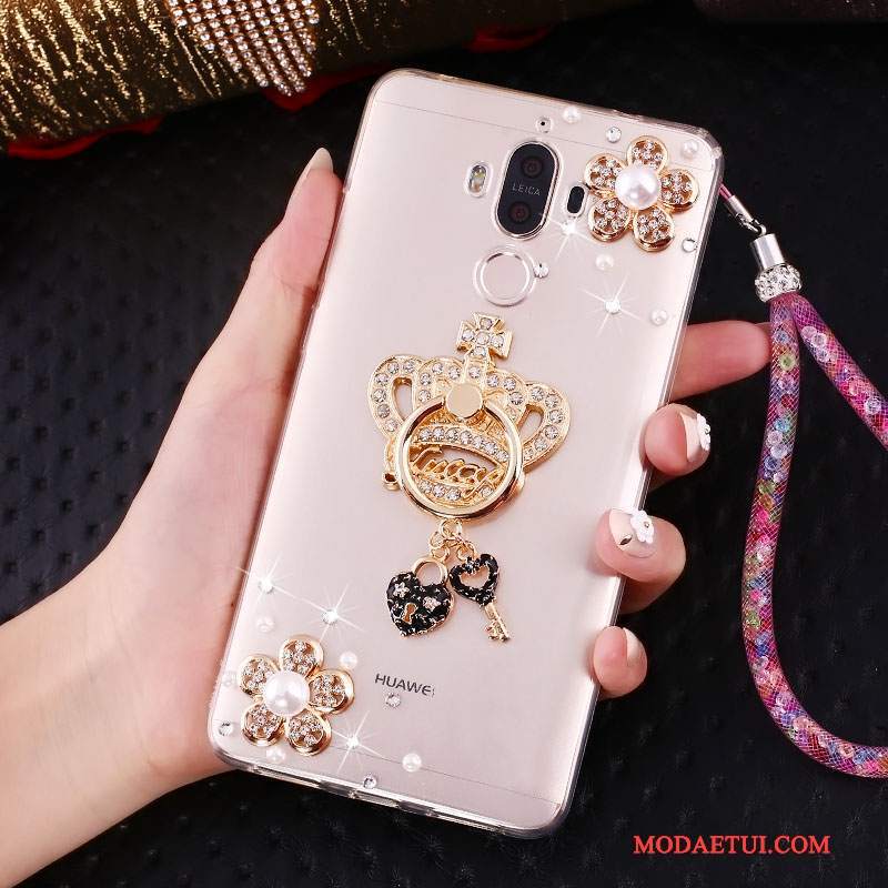 Futerał Huawei Mate 9 Silikonowe Różowena Telefon, Etui Huawei Mate 9 Kryształkami