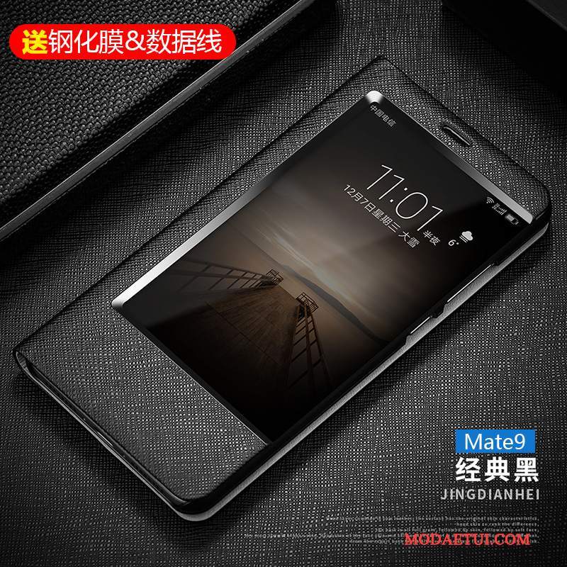 Futerał Huawei Mate 9 Skóra Biznes Anti-fall, Etui Huawei Mate 9 Pokrowce Różowena Telefon