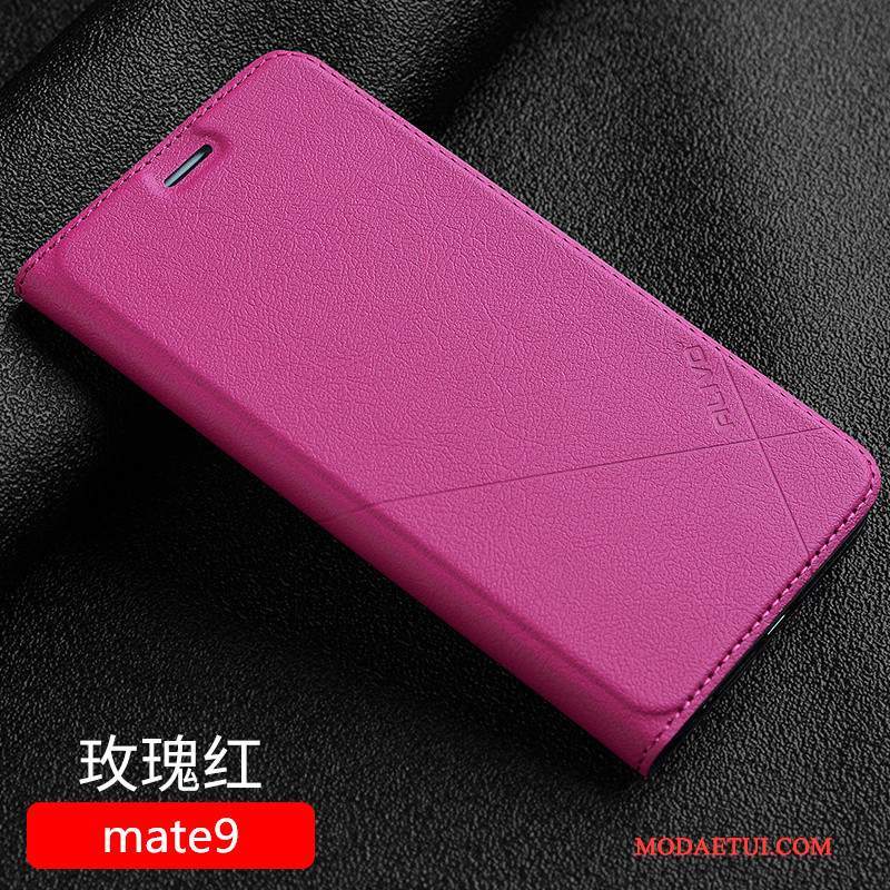Futerał Huawei Mate 9 Skóra Na Telefon Różowe, Etui Huawei Mate 9 Pokrowce Anti-fall