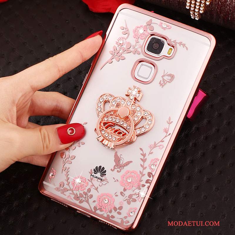 Futerał Huawei Mate S Rhinestone Na Telefon Złoto, Etui Huawei Mate S Silikonowe