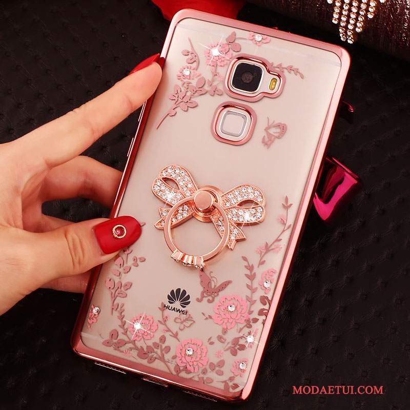 Futerał Huawei Mate S Rhinestone Na Telefon Złoto, Etui Huawei Mate S Silikonowe