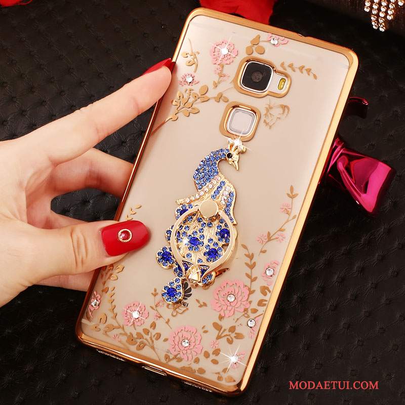 Futerał Huawei Mate S Rhinestone Na Telefon Złoto, Etui Huawei Mate S Silikonowe