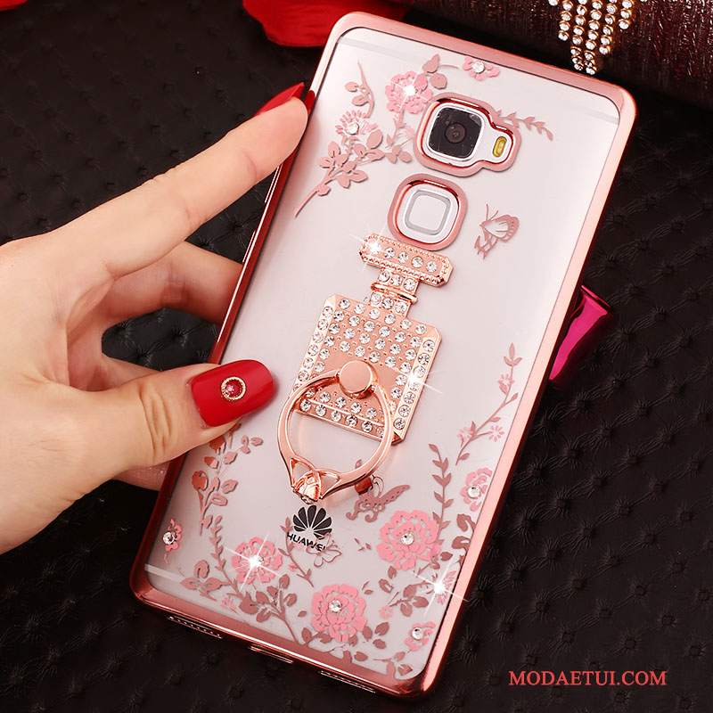 Futerał Huawei Mate S Rhinestone Na Telefon Złoto, Etui Huawei Mate S Silikonowe