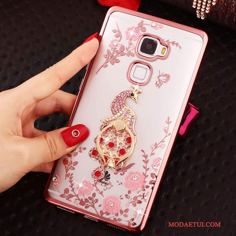 Futerał Huawei Mate S Rhinestone Na Telefon Złoto, Etui Huawei Mate S Silikonowe