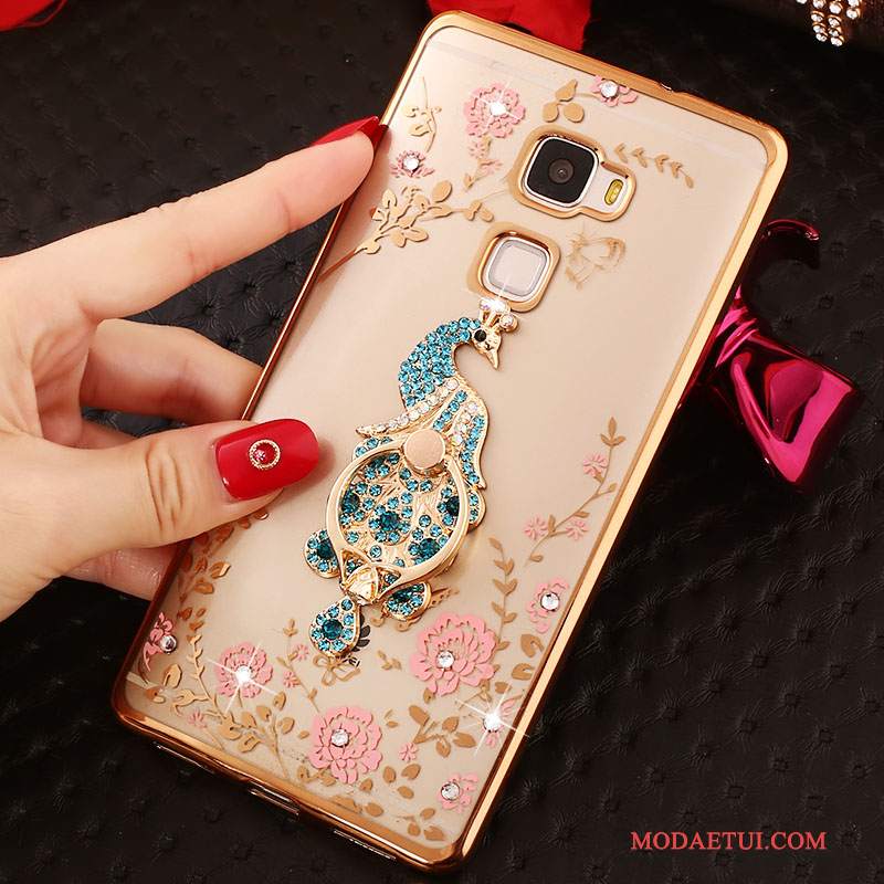 Futerał Huawei Mate S Rhinestone Na Telefon Złoto, Etui Huawei Mate S Silikonowe