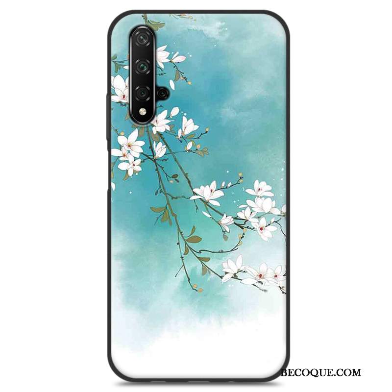 Futerał Huawei Nova 5t Silikonowe Mały Anti-fall, Etui Huawei Nova 5t Ochraniacz Niebieski Chiński Styl