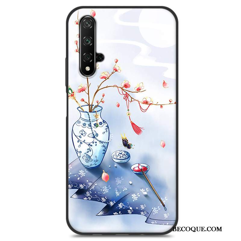 Futerał Huawei Nova 5t Silikonowe Mały Anti-fall, Etui Huawei Nova 5t Ochraniacz Niebieski Chiński Styl