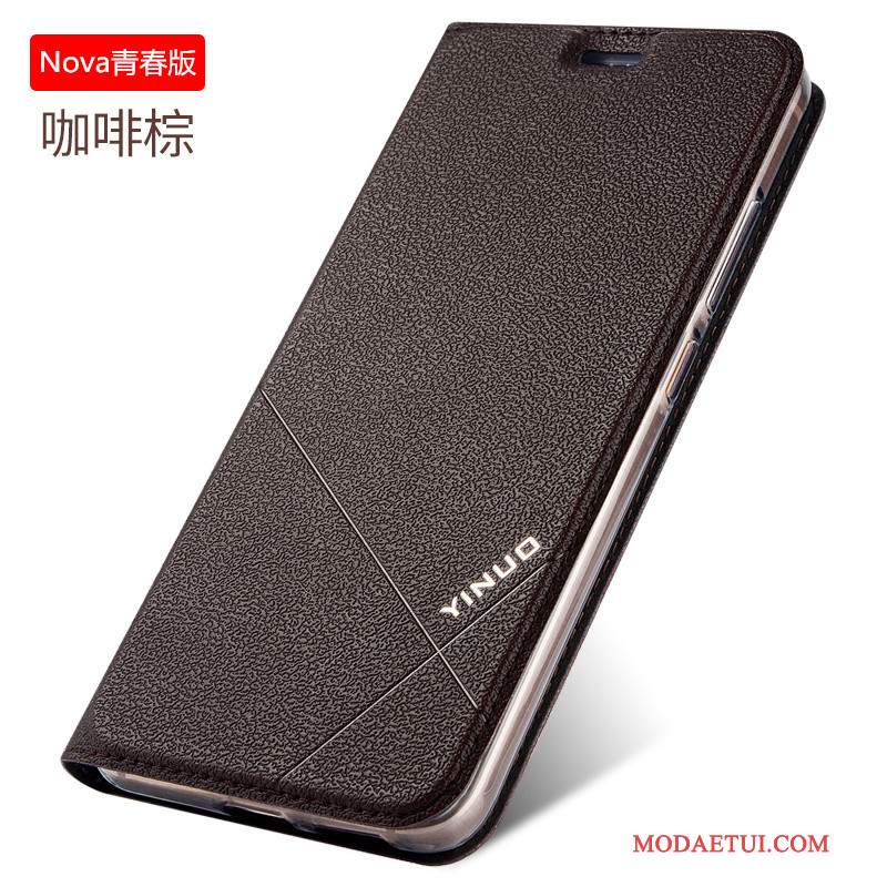 Futerał Huawei Nova Miękki Na Telefon Czarny, Etui Huawei Nova Skóra Młodzież